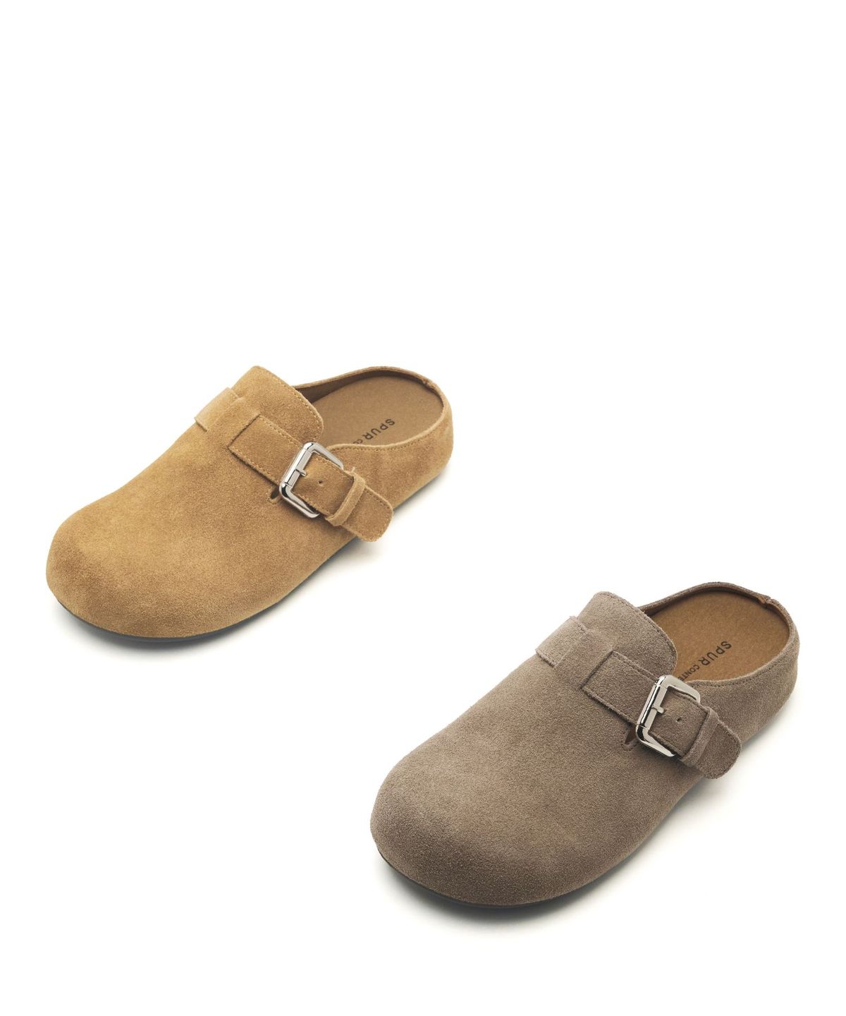 스퍼(SPUR) Bleubon Cow Suede Mule 소가죽 스웨이드 뮬 슬리퍼 4cm -WA9016 (3color)