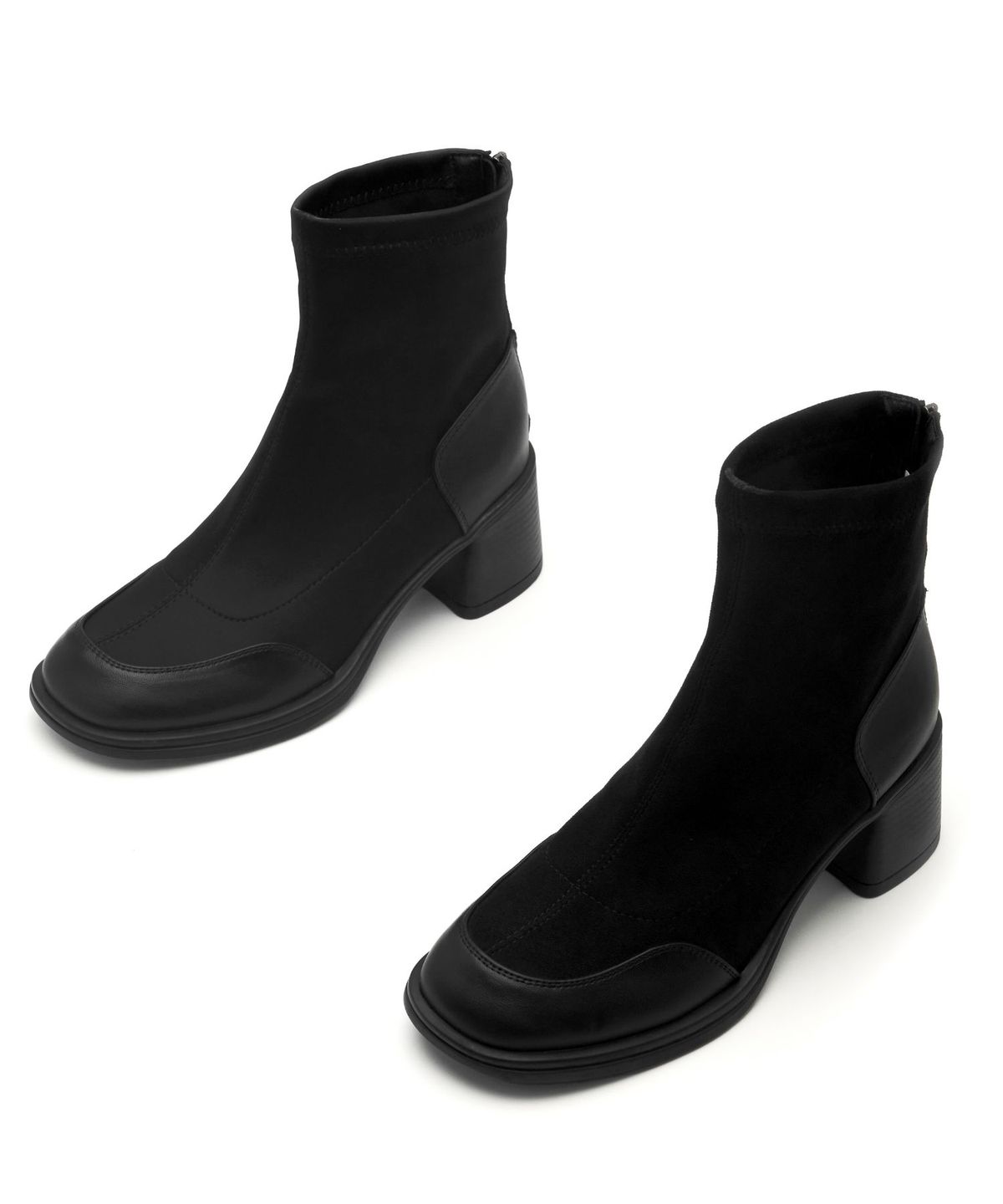 스퍼(SPUR) Colin Round Edge Ankle Boots 네오프렌 or 소가죽 앵클 부츠 7cm -WA8025 (2color)