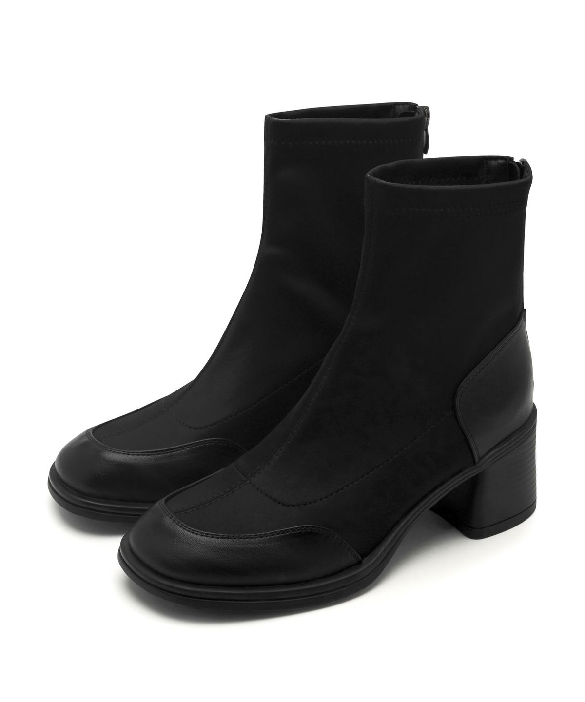 스퍼(SPUR) Colin Round Edge Ankle Boots 네오프렌 or 소가죽 앵클 부츠 7cm -WA8025 (2color)