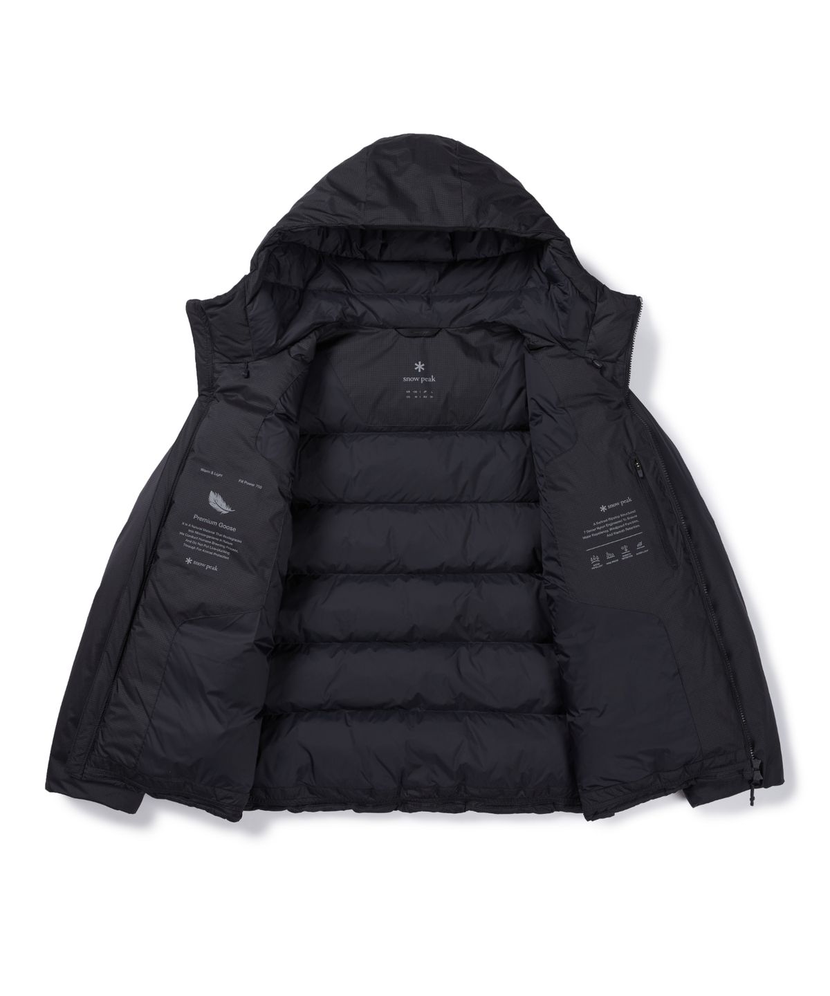 스노우피크 어패럴(SNOWPEAK APPAREL) 에어 플렉스 7D 미들 구스 다운 자켓 (S26WMTDJ74) Black