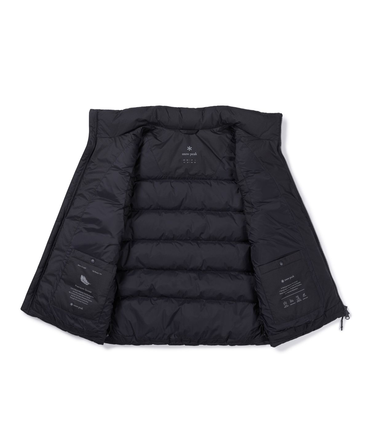 스노우피크 어패럴(SNOWPEAK APPAREL) 에어 플렉스 7D 미들 구스 다운 베스트 (S26WMTDV74) Black