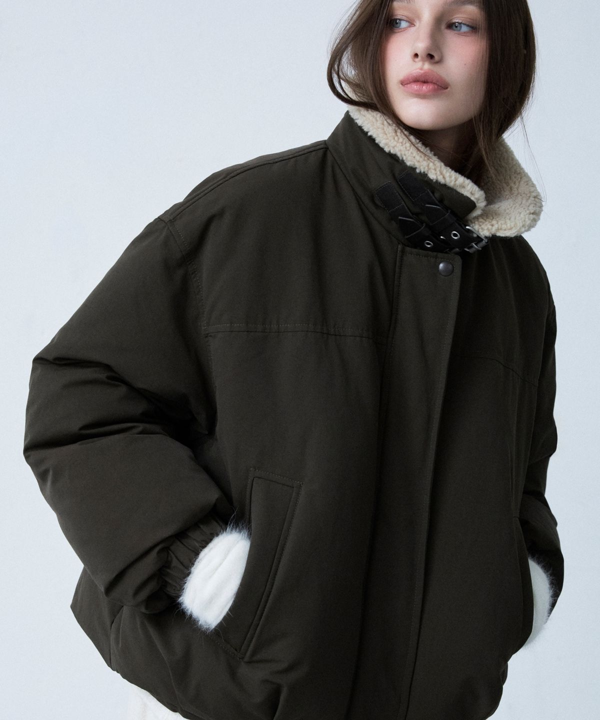 미쏘(MIXXO) 덤블카라 코튼 패딩_MIWJPGV01G