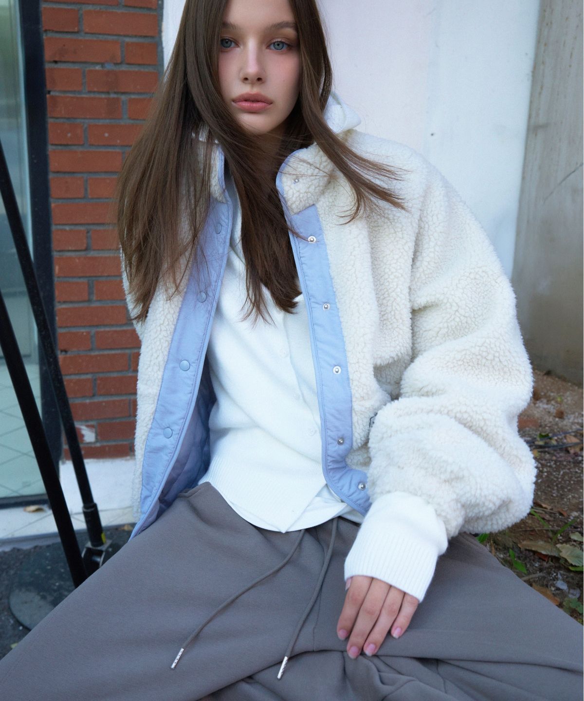 미쏘(MIXXO) 워시드 밴딩 와이드 팬츠_MIWTMH131C