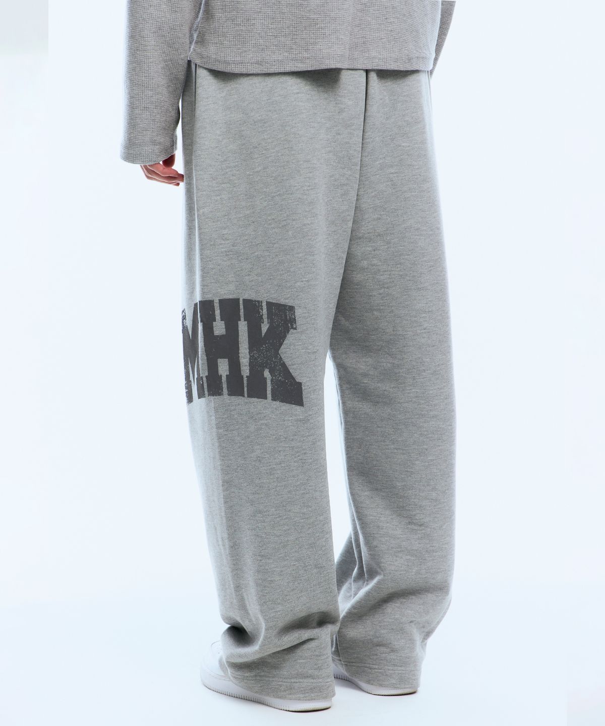 미학(MIHAK) 바시티 크랙 와이드 팬츠 (GRAY)