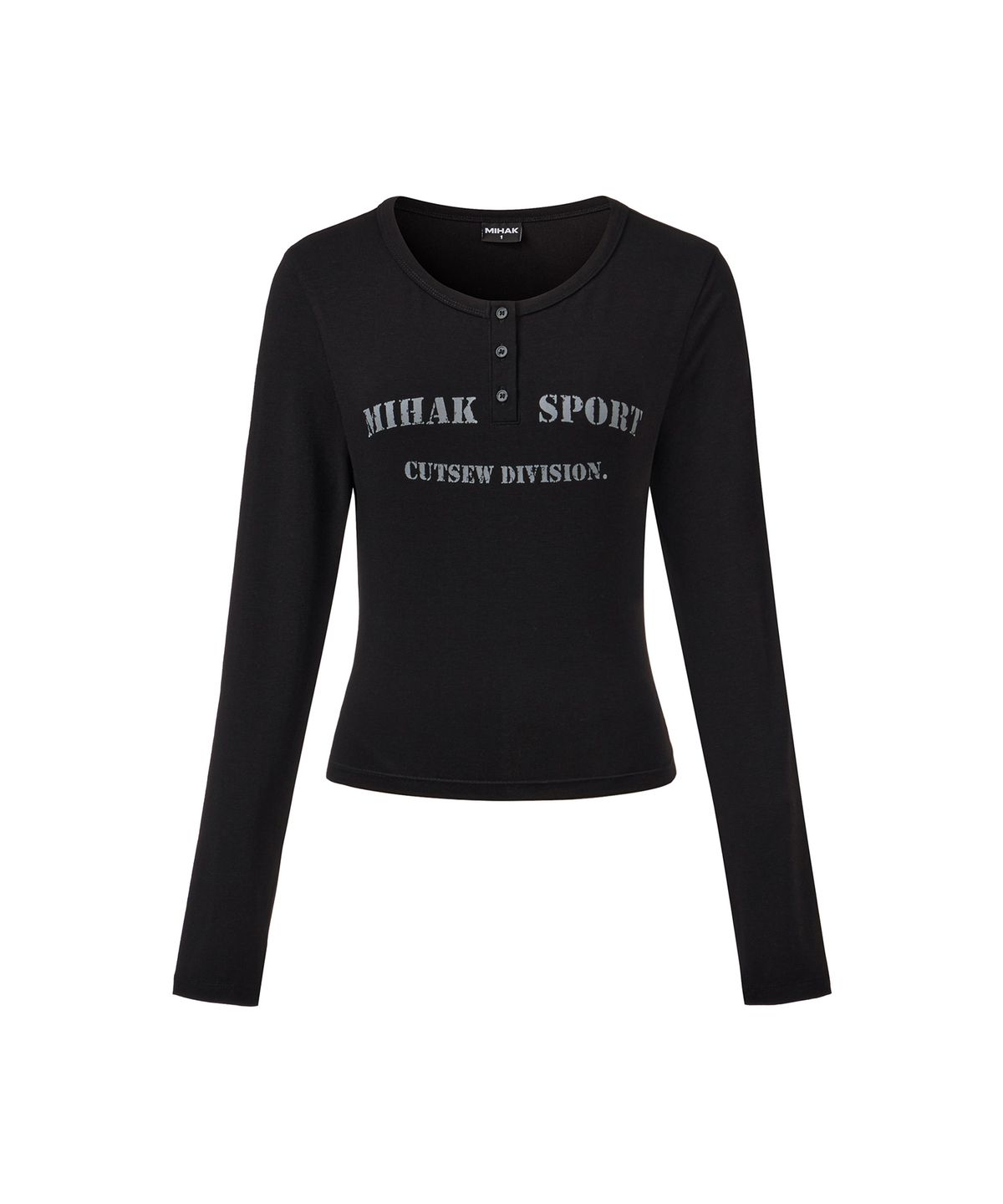 미학(MIHAK) 우먼스 클래식 헨리넥 롱 슬리브 (BLACK)