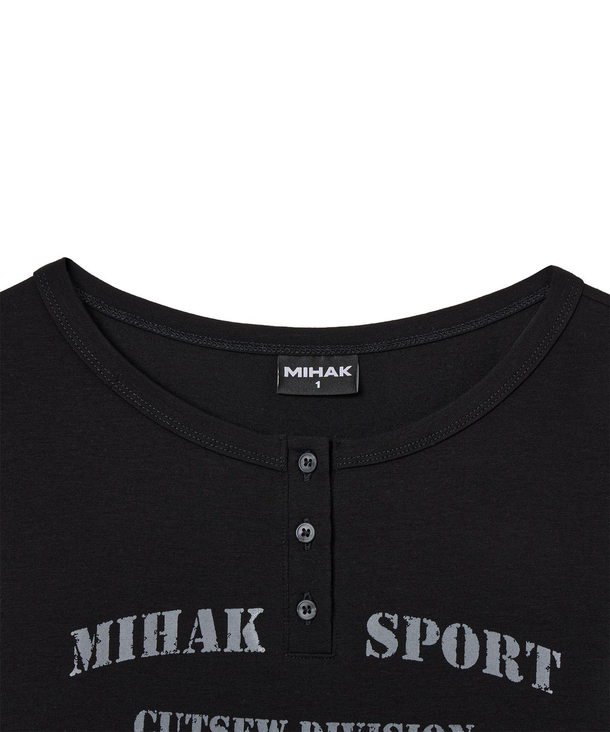 미학(MIHAK) 우먼스 클래식 헨리넥 롱 슬리브 (BLACK)
