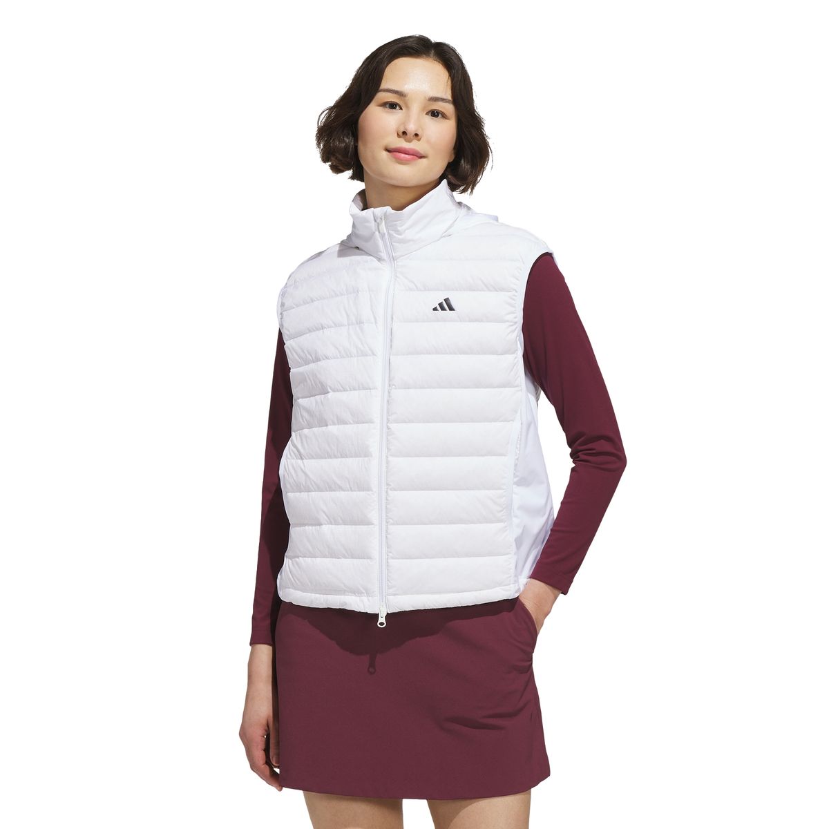 아디다스 골프(ADIDAS GOLF) 덕 다운 후드 풀 지퍼 베스트 KX0488