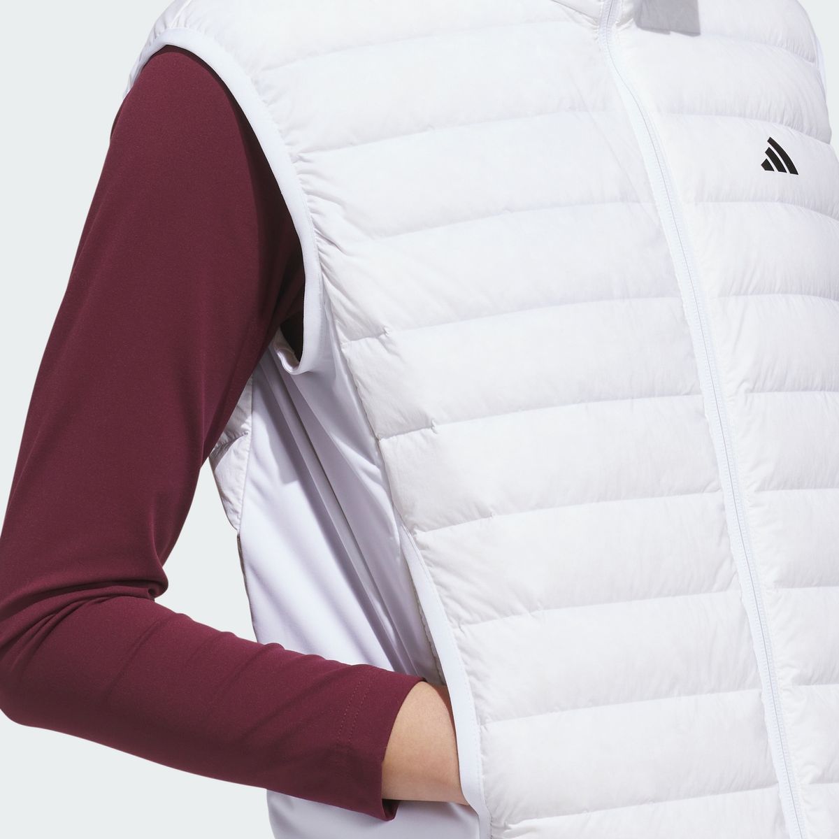 아디다스 골프(ADIDAS GOLF) 덕 다운 후드 풀 지퍼 베스트 KX0488
