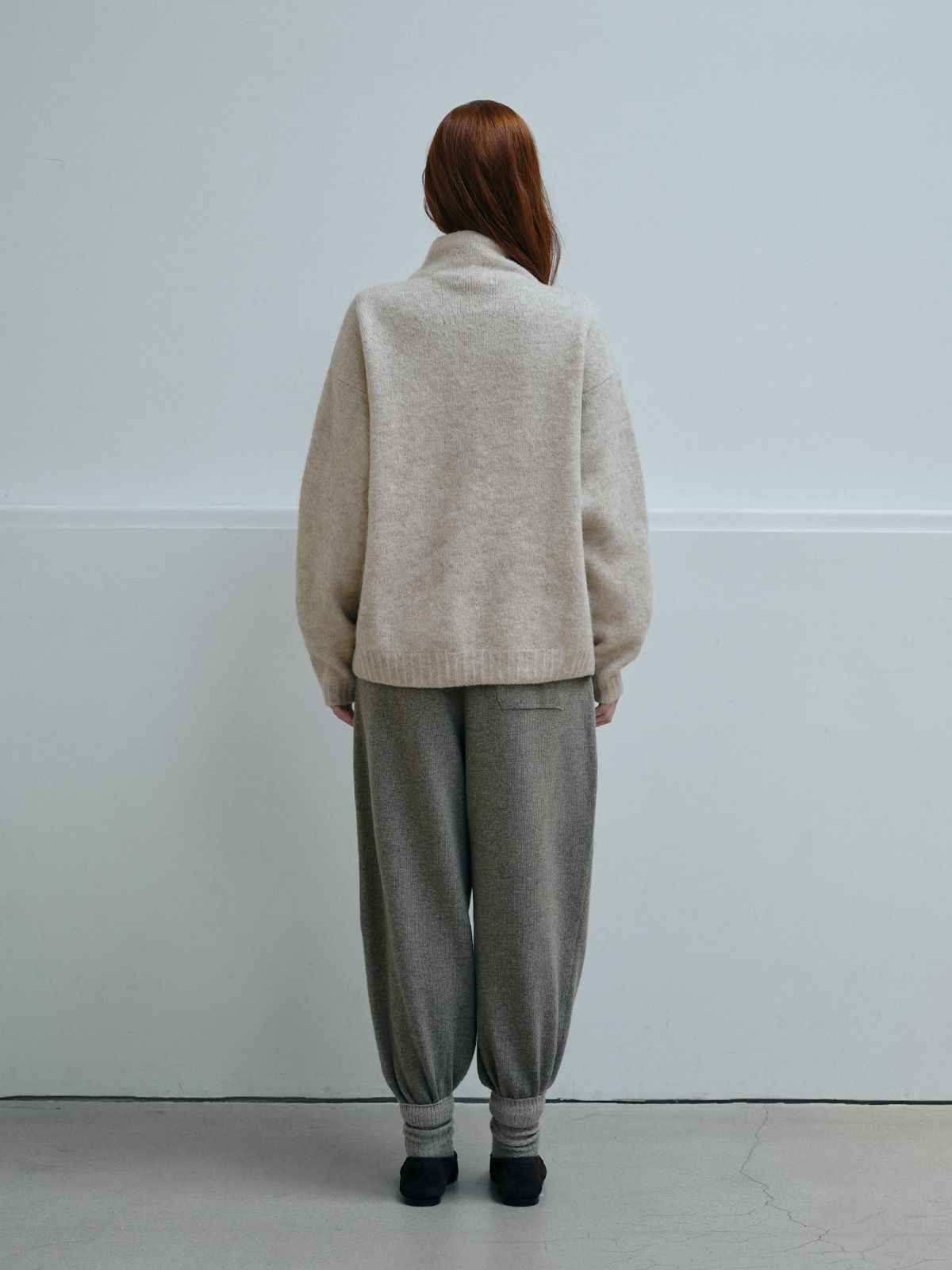 리플레인(REPLAIN) ITALIAN ALPACA HIGH NECK TOP_PALE BEIGE