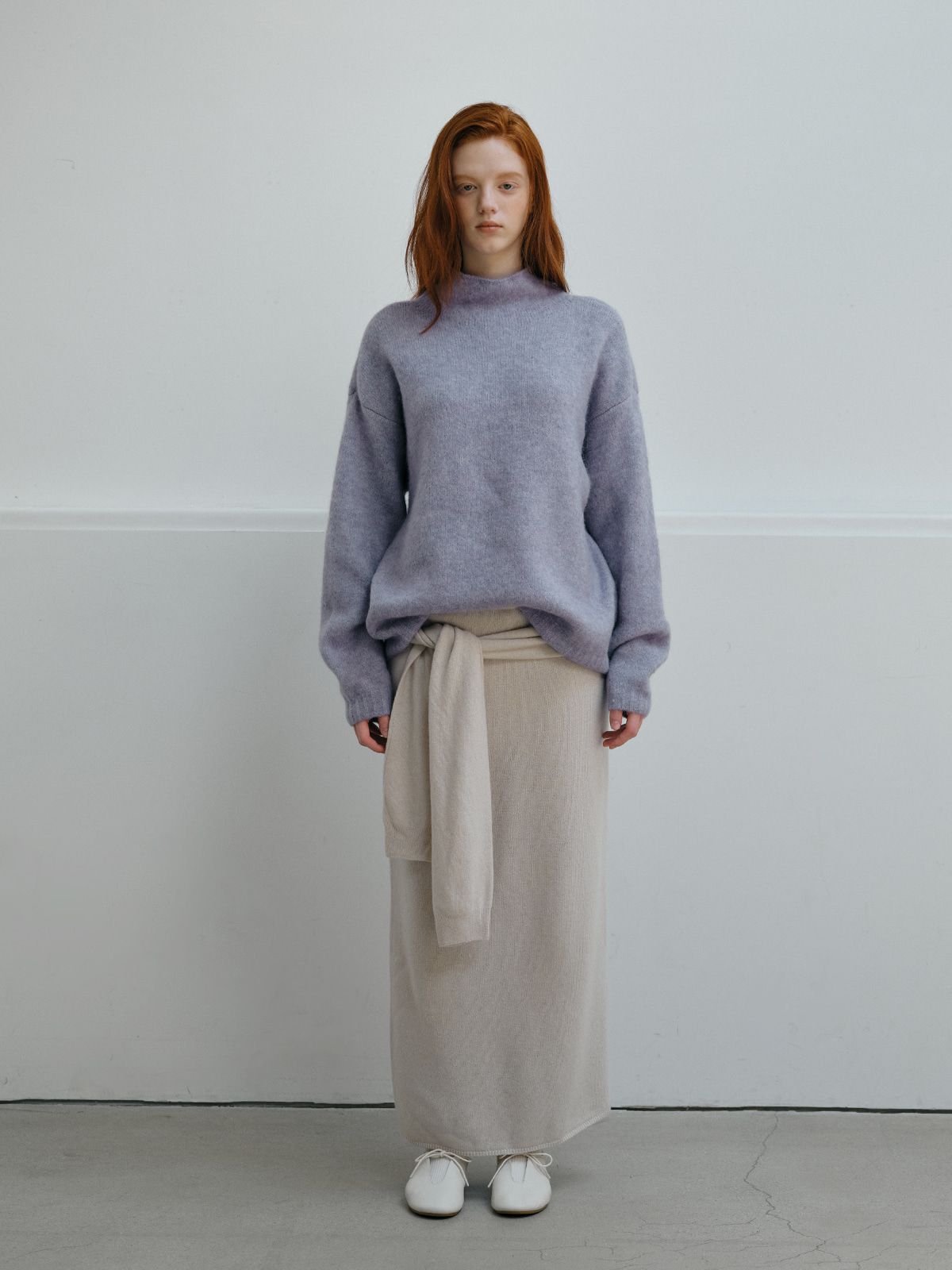 리플레인(REPLAIN) ITALIAN ALPACA HIGH NECK TOP_PURPLE