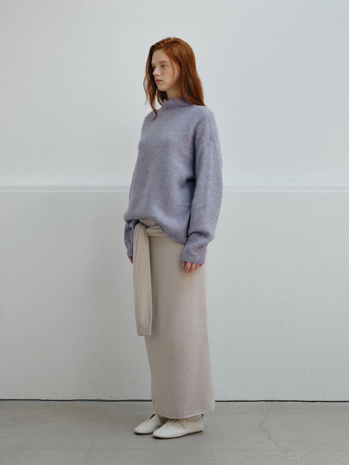 리플레인(REPLAIN) ITALIAN ALPACA HIGH NECK TOP_PURPLE