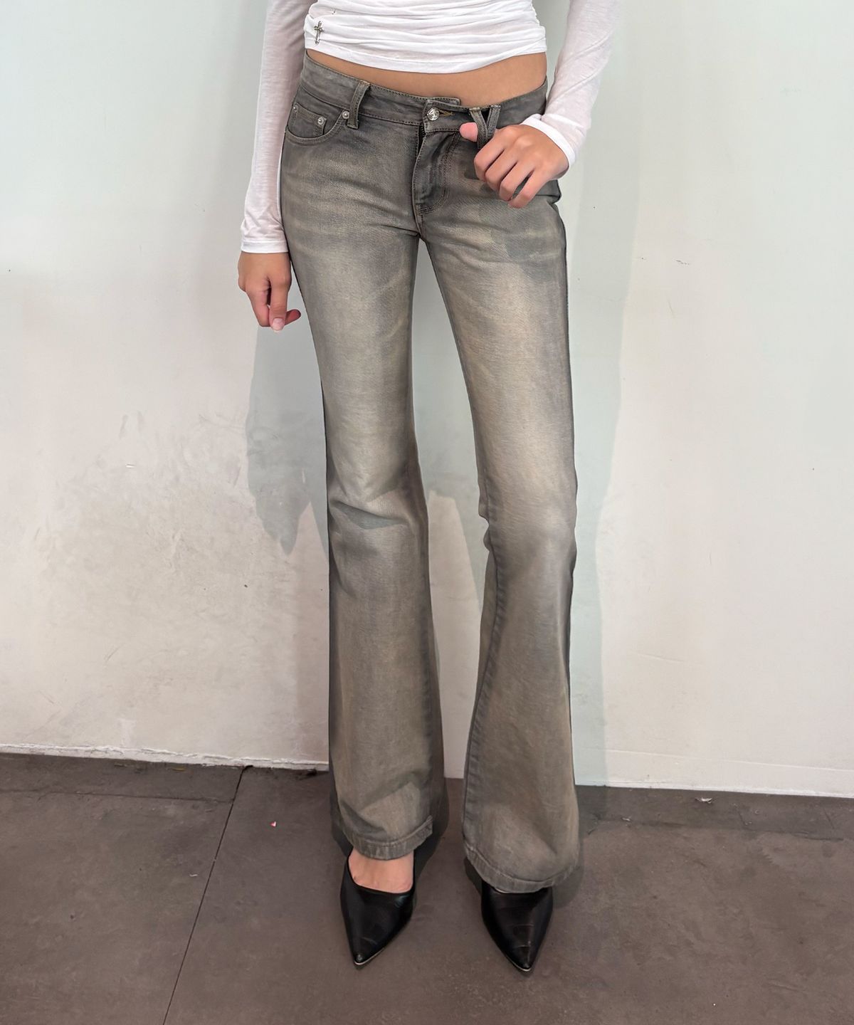 2000아카이브스(2000ARCHIVES) VERA BOOTCUT JEAN (MOON GREY)
