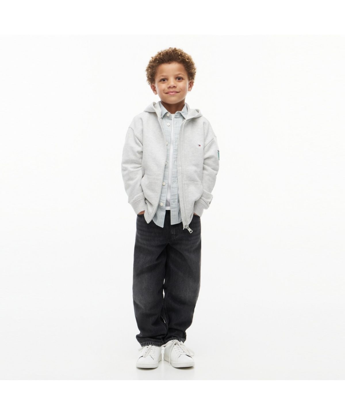 타미힐피거 키즈(TOMMY HILFIGER KIDS) 브랜드 러브 후드 집업
