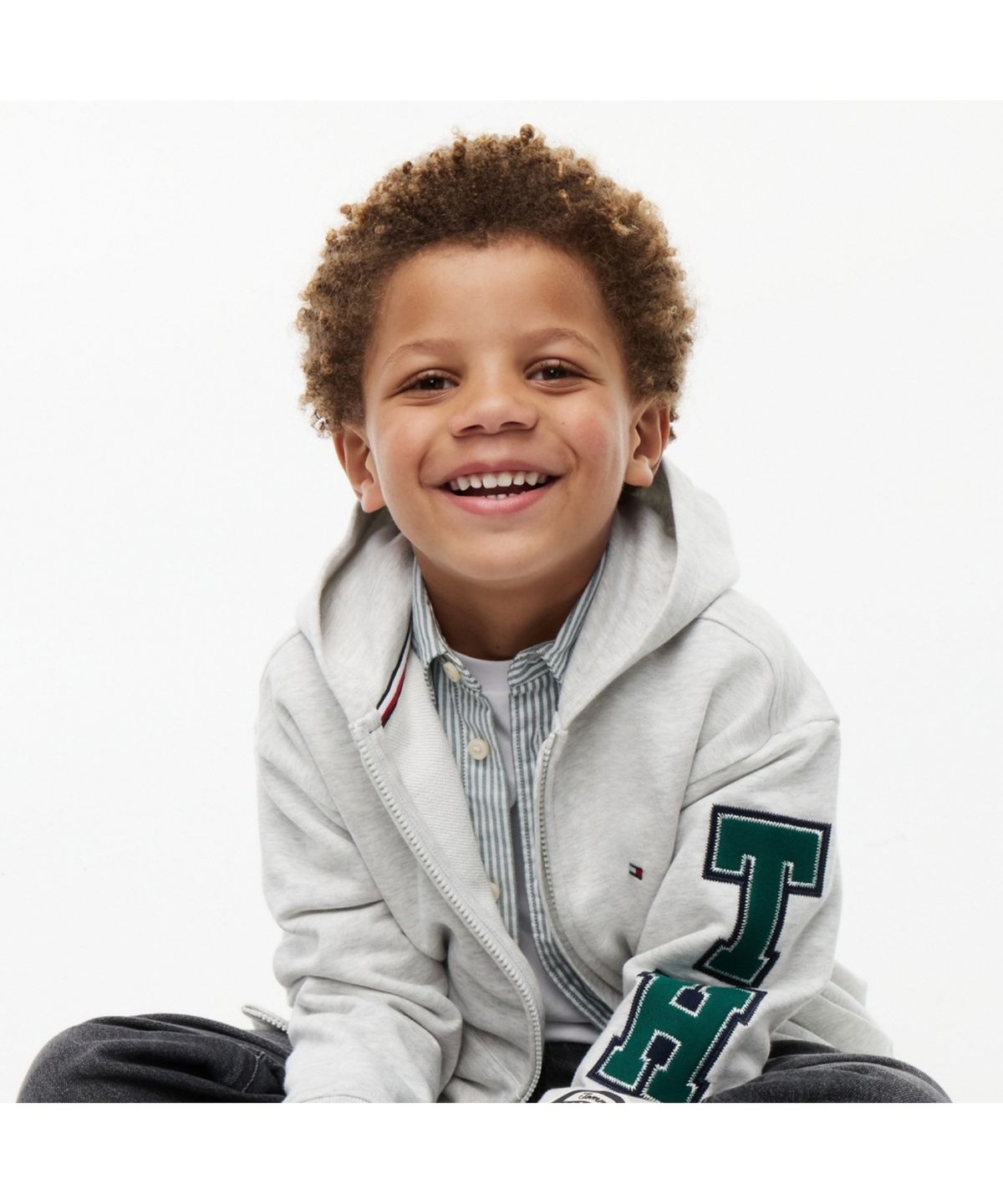 타미힐피거 키즈(TOMMY HILFIGER KIDS) 브랜드 러브 후드 집업