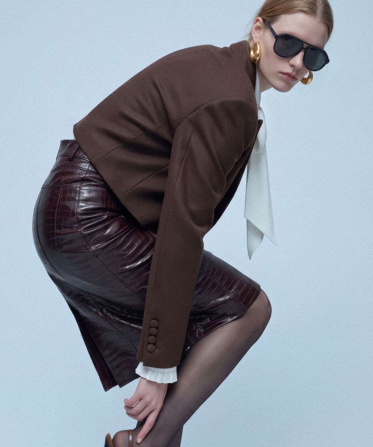 언티지(UNTAGE) 울 크롭 자켓[Mocha Mousse(UNISEX)]_UTH-FB68