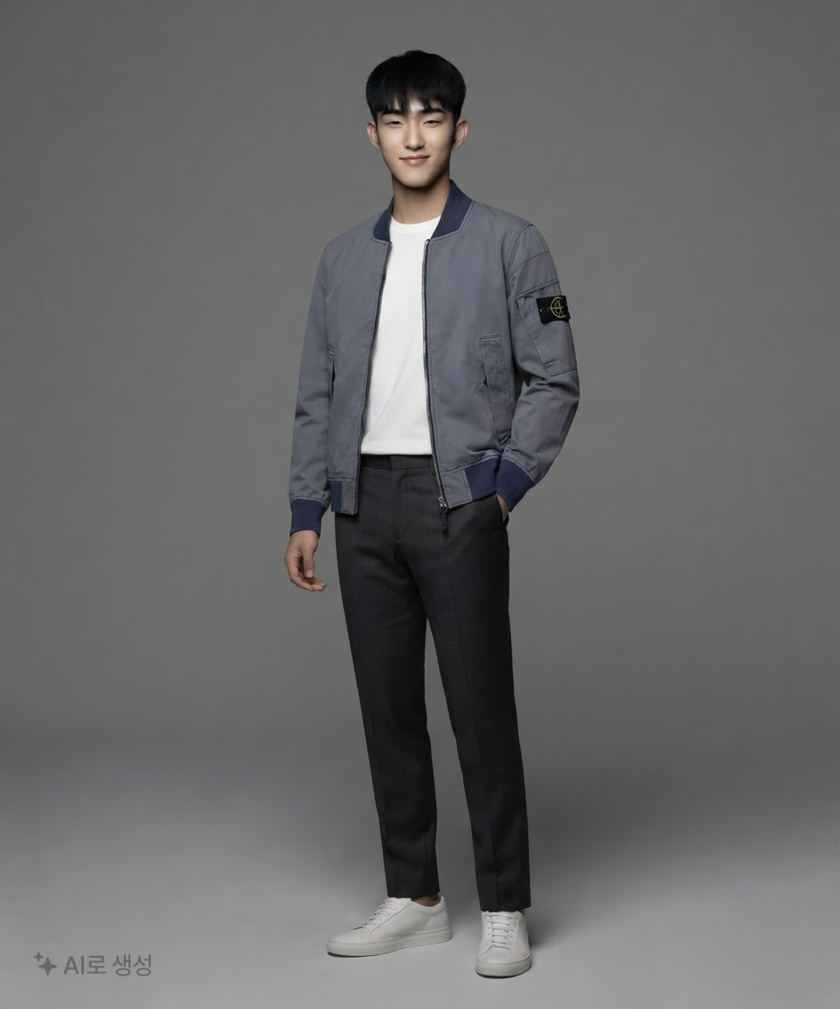 스톤아일랜드(STONE ISLAND) 항공 점퍼/블루종/MA-1 95