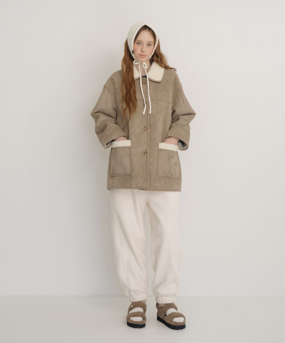 클루니(CLUNY) Alpine Suede Half Mustang - Sand Beige