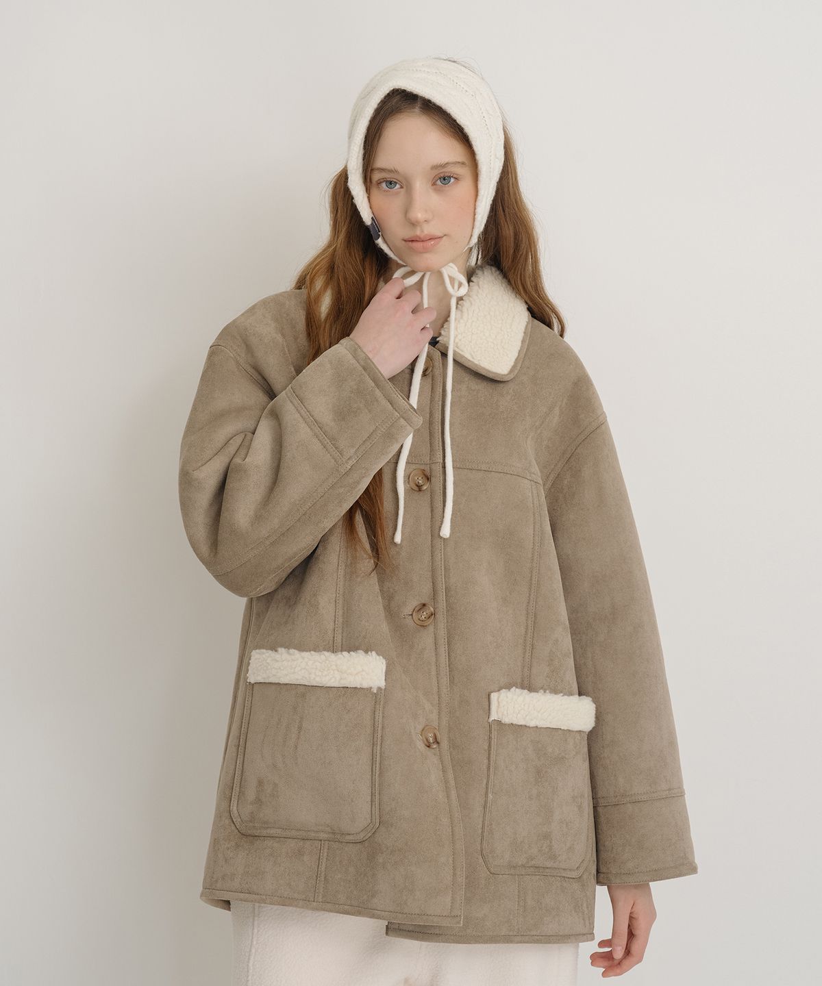 클루니(CLUNY) Alpine Suede Half Mustang - Sand Beige