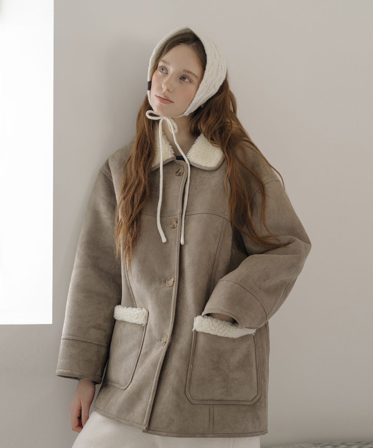 클루니(CLUNY) Alpine Suede Half Mustang - Sand Beige