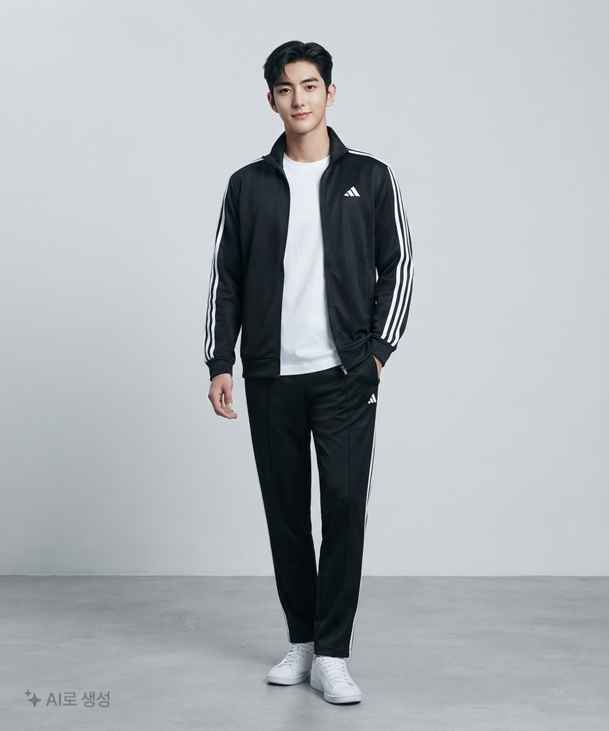아디다스(ADIDAS) 3S 트리콧 레귤러 트랙 재킷 JI8816 L
