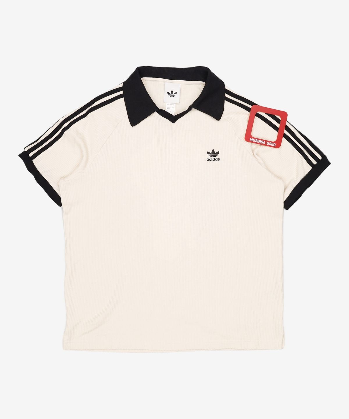 아디다스(ADIDAS) 와플 반팔 폴로 셔츠 - 원더화이트 / JV9265 XL