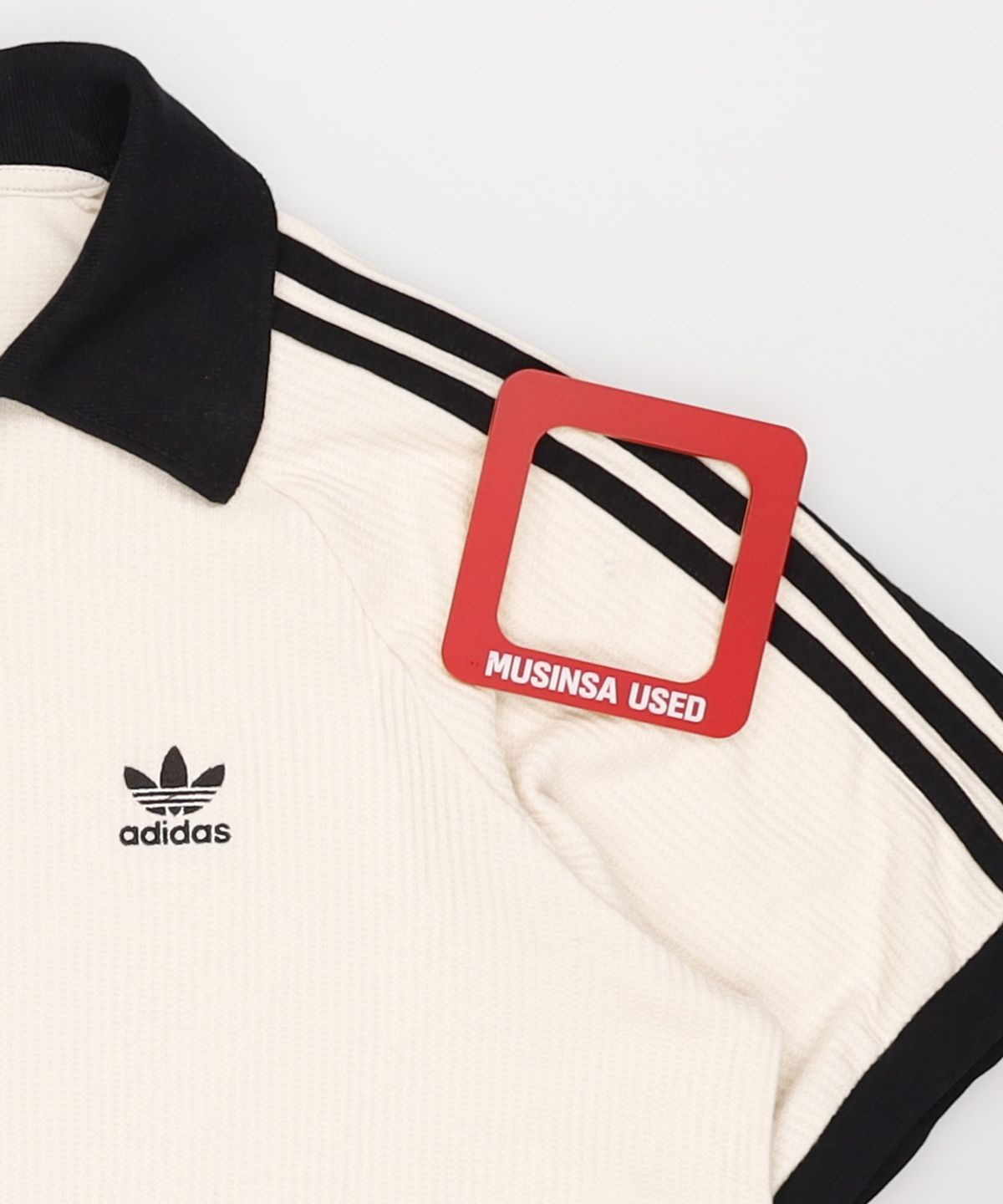 아디다스(ADIDAS) 와플 반팔 폴로 셔츠 - 원더화이트 / JV9265 XL