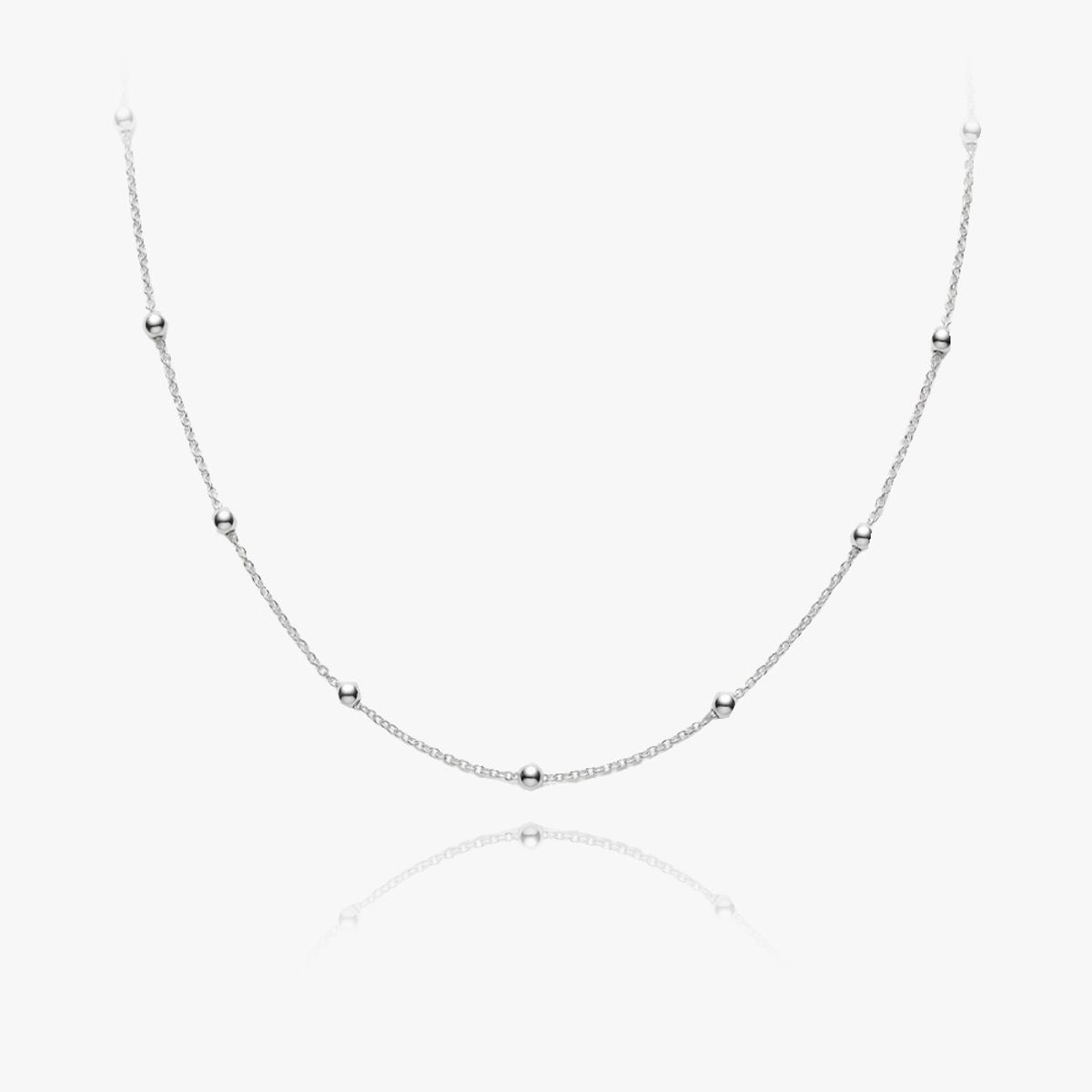 엘렌쥬얼리(HELENE JEWELRY) 실버 Silver 925 함마링 링크 볼 체인 은 목걸이