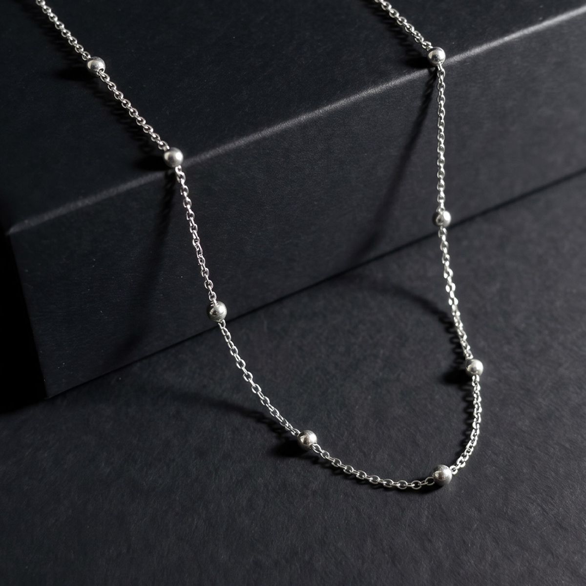 엘렌쥬얼리(HELENE JEWELRY) 실버 Silver 925 함마링 링크 볼 체인 은 목걸이