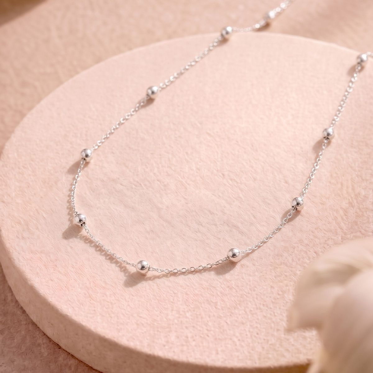 엘렌쥬얼리(HELENE JEWELRY) 실버 Silver 925 함마링 링크 볼 체인 은 목걸이