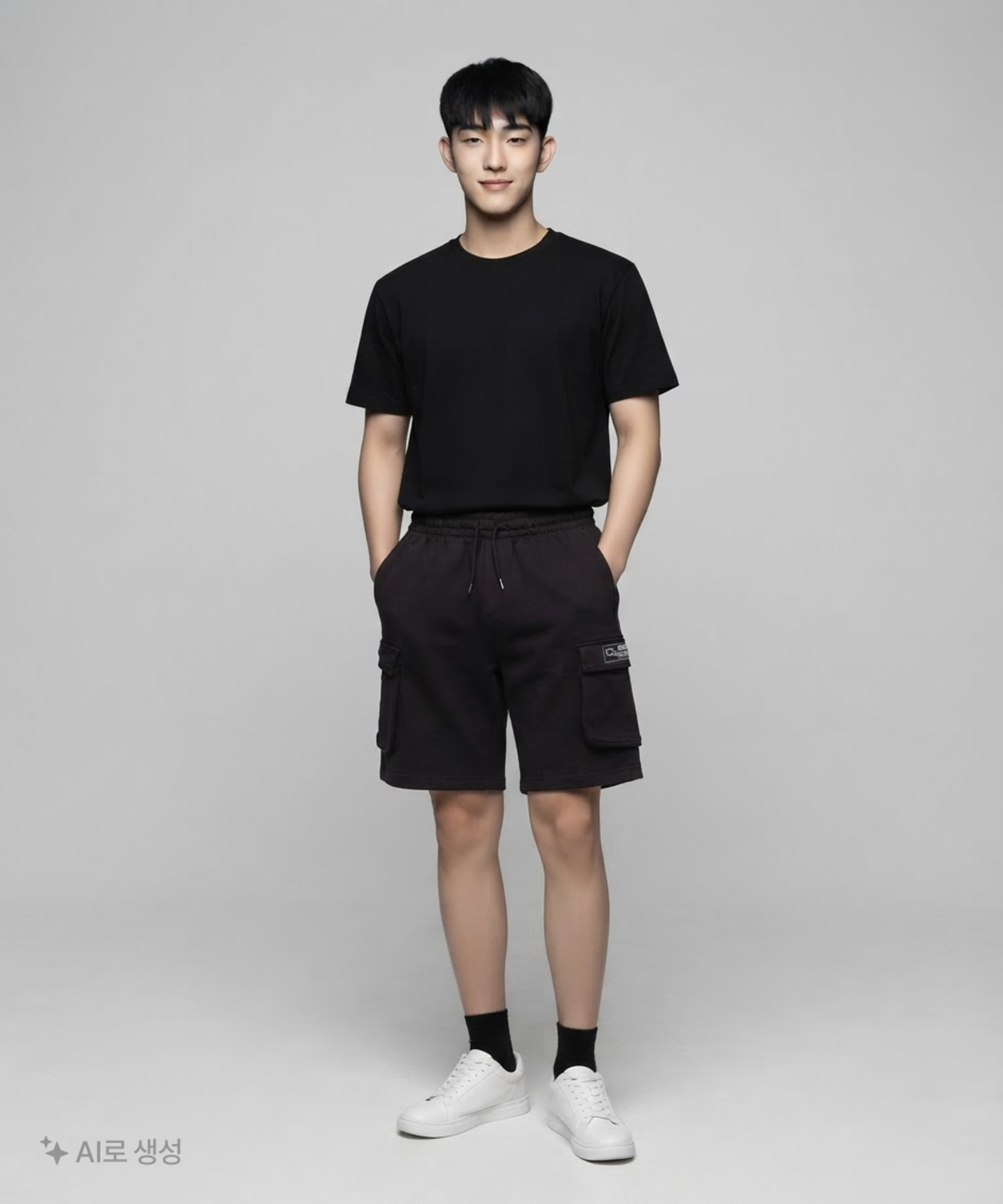 에이치덱스(HDEX) 카고 스웨트 더블 쇼츠 M