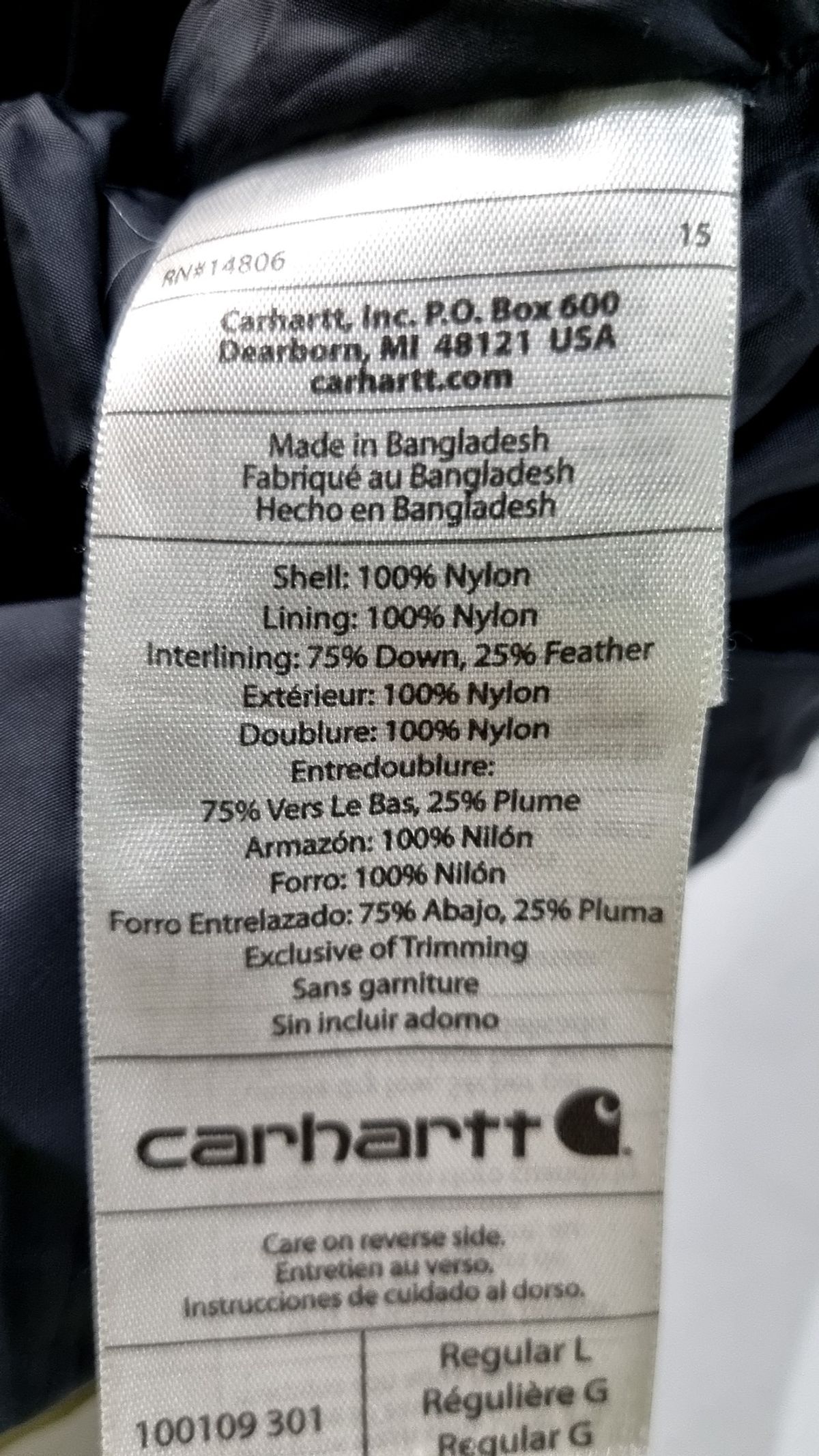 칼하트(CARHARTT) 숏 패딩/숏 헤비 아우터 L