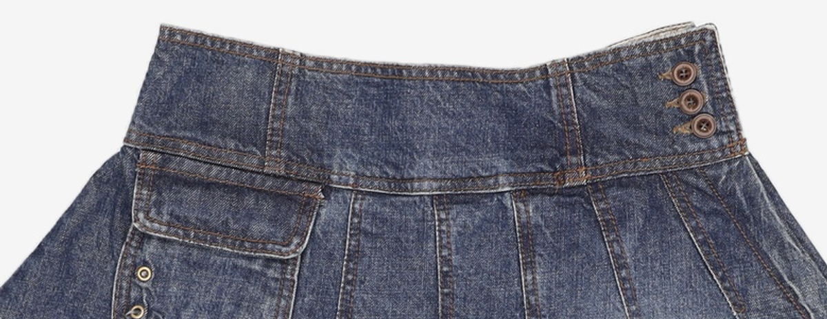 단델(DANDEL) DD four-stitch denim skirt 2