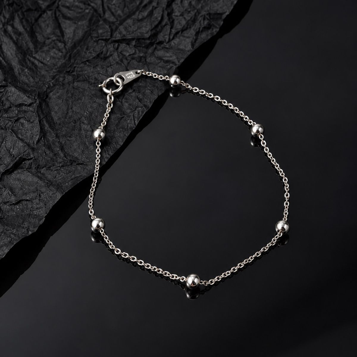 엘렌쥬얼리(HELENE JEWELRY) 실버 Silver 925 함마링 링크 볼 체인 은 팔찌
