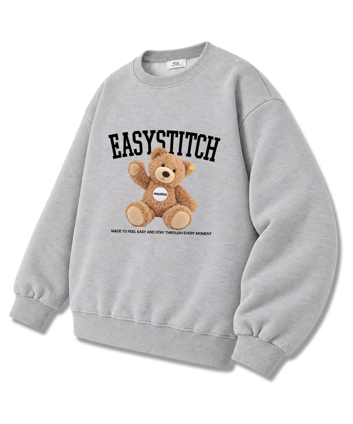 이지스티치(EASY STITCH) 이지스티치베어 특양면 오버사이즈 맨투맨 티셔츠 3COLOR