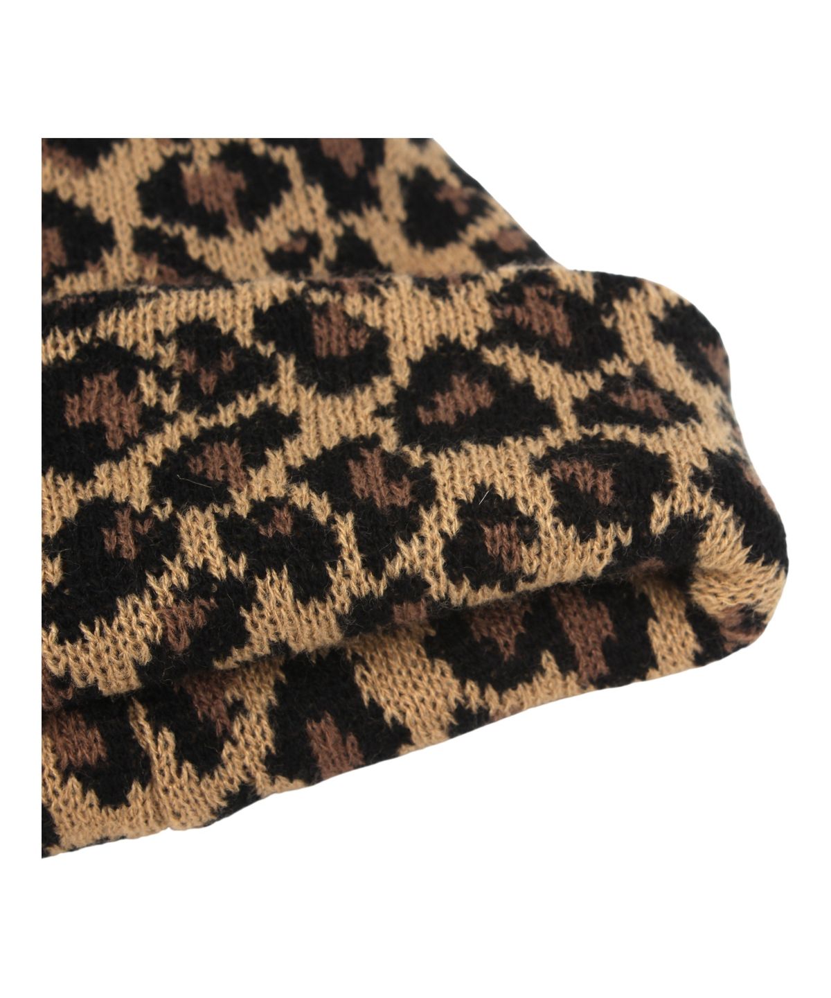 유니버셜 케미스트리(UNIVERSAL CHEMISTRY) Leopard Knit Beige Beanie 호피비니