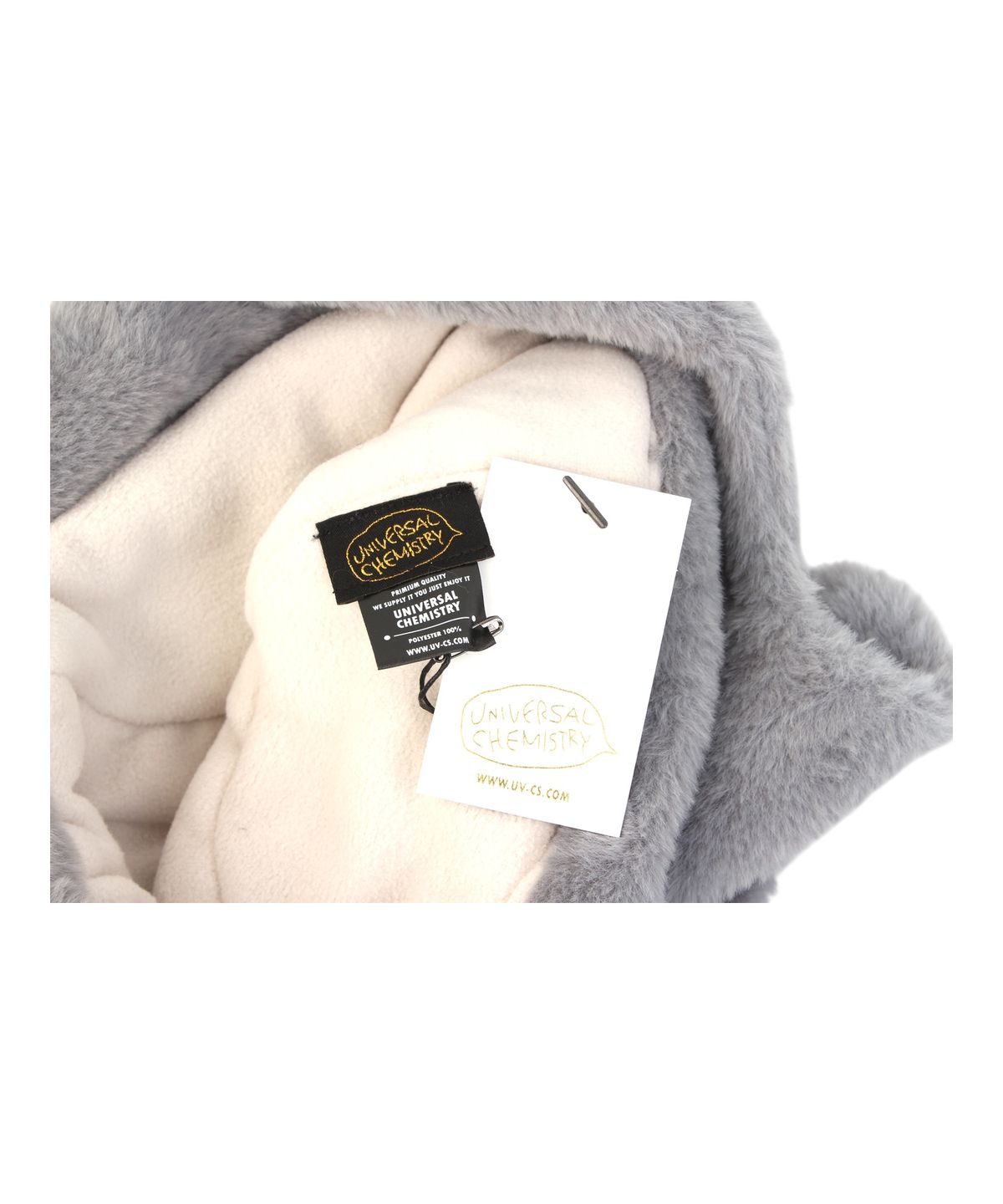 유니버셜 케미스트리(UNIVERSAL CHEMISTRY) Soft Fur Gray Aviator Hat 귀달이모자