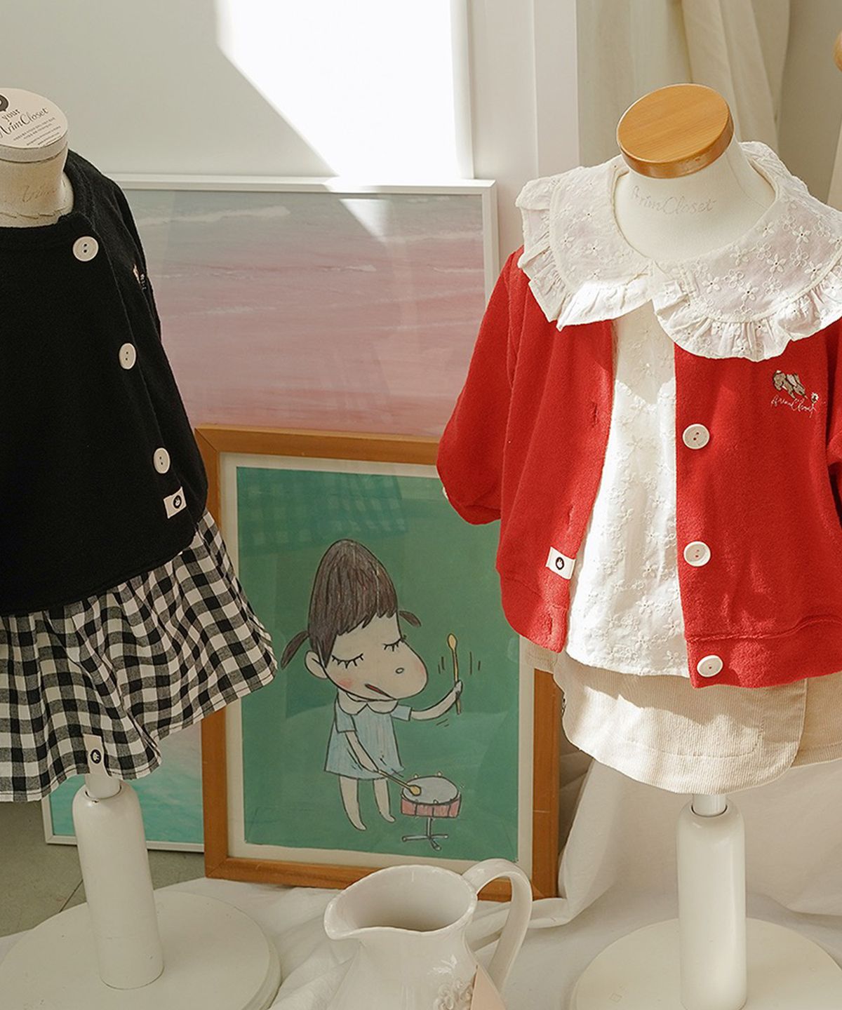 아림클로젯(ARIMCLOSET) 일상에 스며든 토끼처럼 포근한 귀여움 - 아기 토끼 자수 가디건