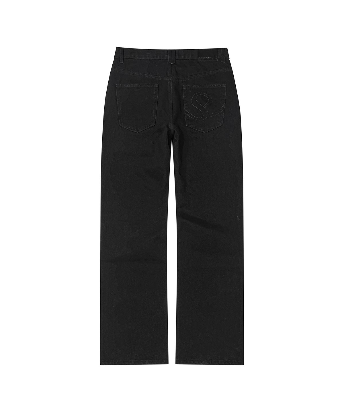 세컨모놀로그(SECONDMONO) [옷미새 미홀 콜라보]Semi Flared Jeans [BLACK]_SEPT090BLACK