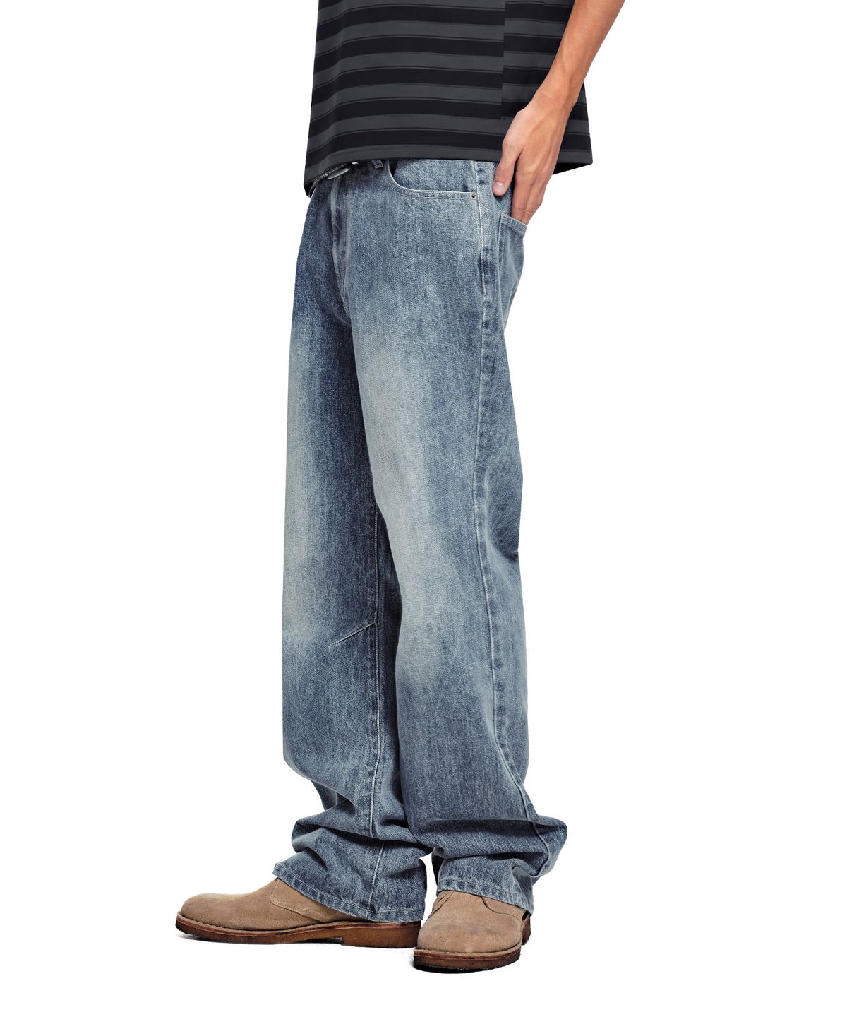 세컨모놀로그(SECONDMONO) [옷미새 미홀 콜라보]Semi Flared Jeans [BLUE]_SEPT090BLUE