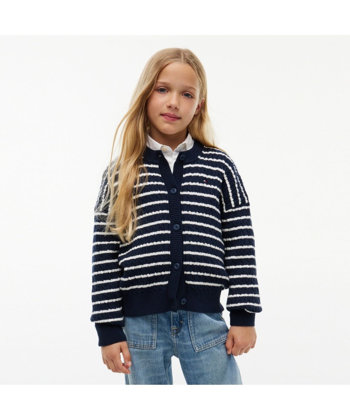 타미힐피거 키즈(TOMMY HILFIGER KIDS) 클래식 케이블 가디건