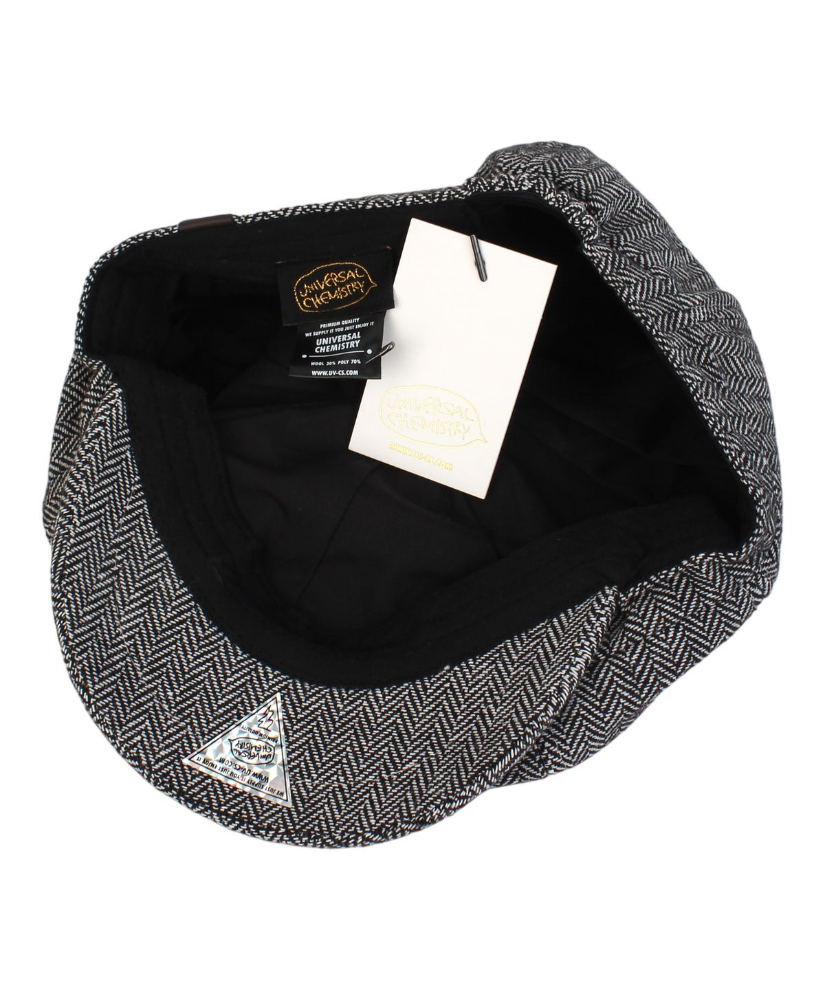 유니버셜 케미스트리(UNIVERSAL CHEMISTRY) Herringbone Logo Gray Banding Huntingcap 헌팅캡