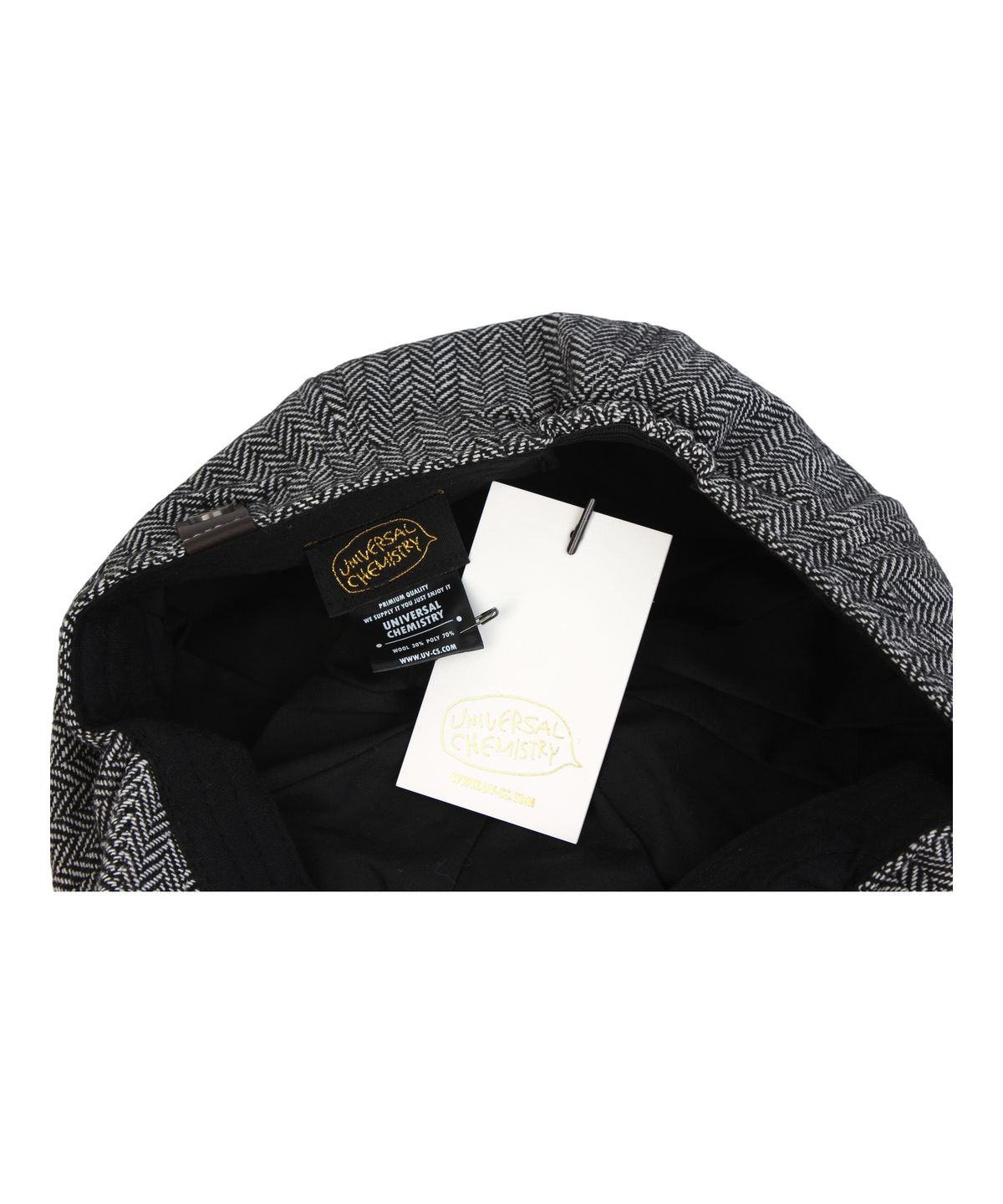 유니버셜 케미스트리(UNIVERSAL CHEMISTRY) Herringbone Logo Gray Banding Huntingcap 헌팅캡