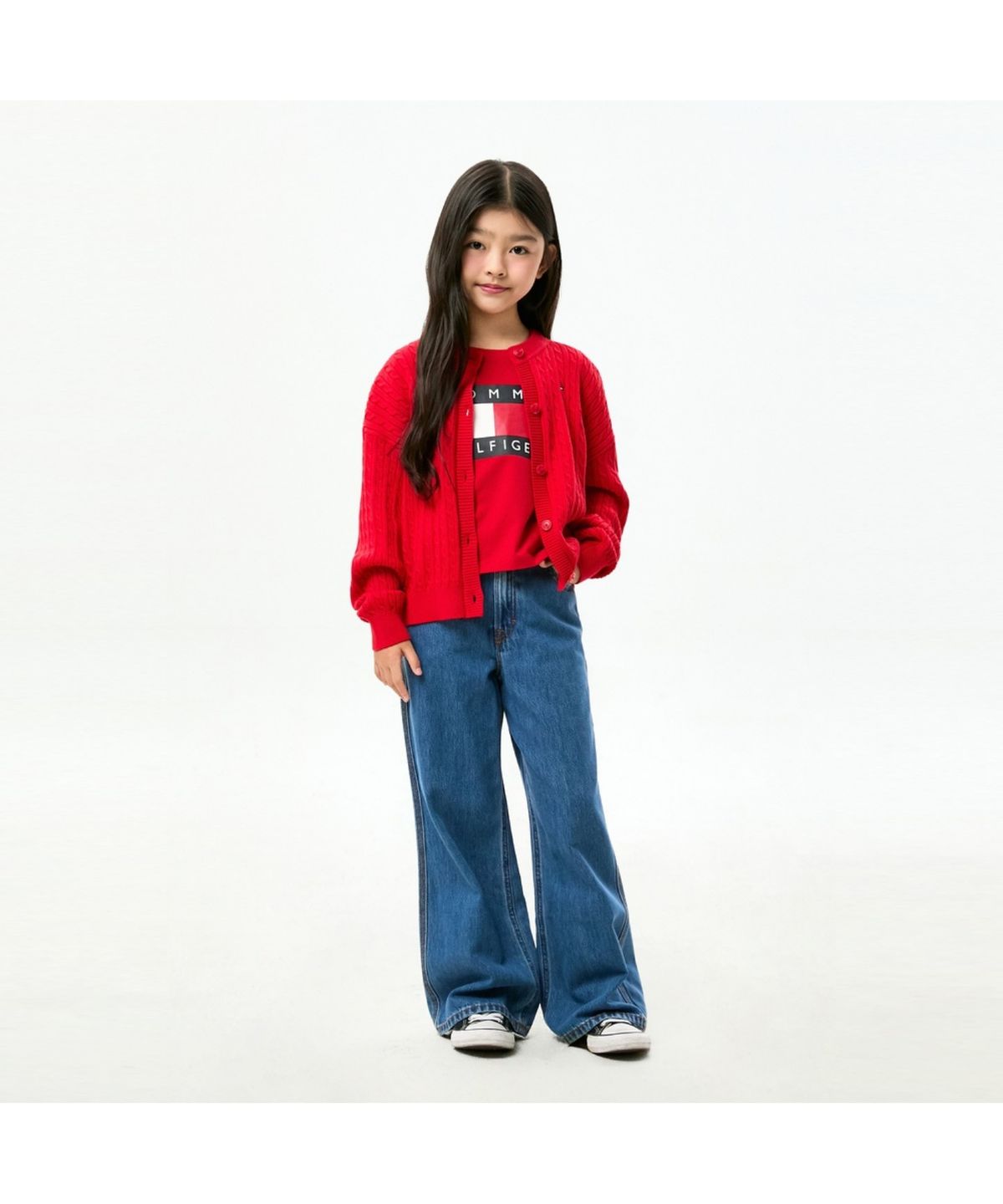 타미힐피거 키즈(TOMMY HILFIGER KIDS) 클래식 케이블 가디건