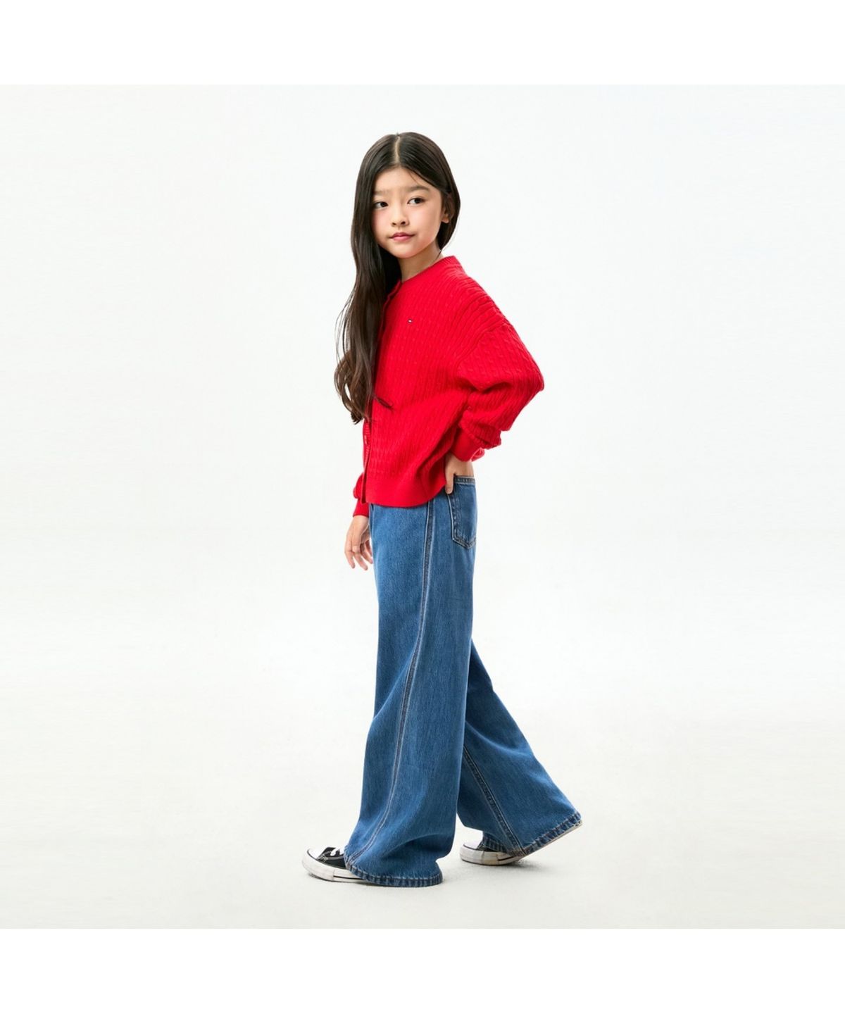 타미힐피거 키즈(TOMMY HILFIGER KIDS) 클래식 케이블 가디건