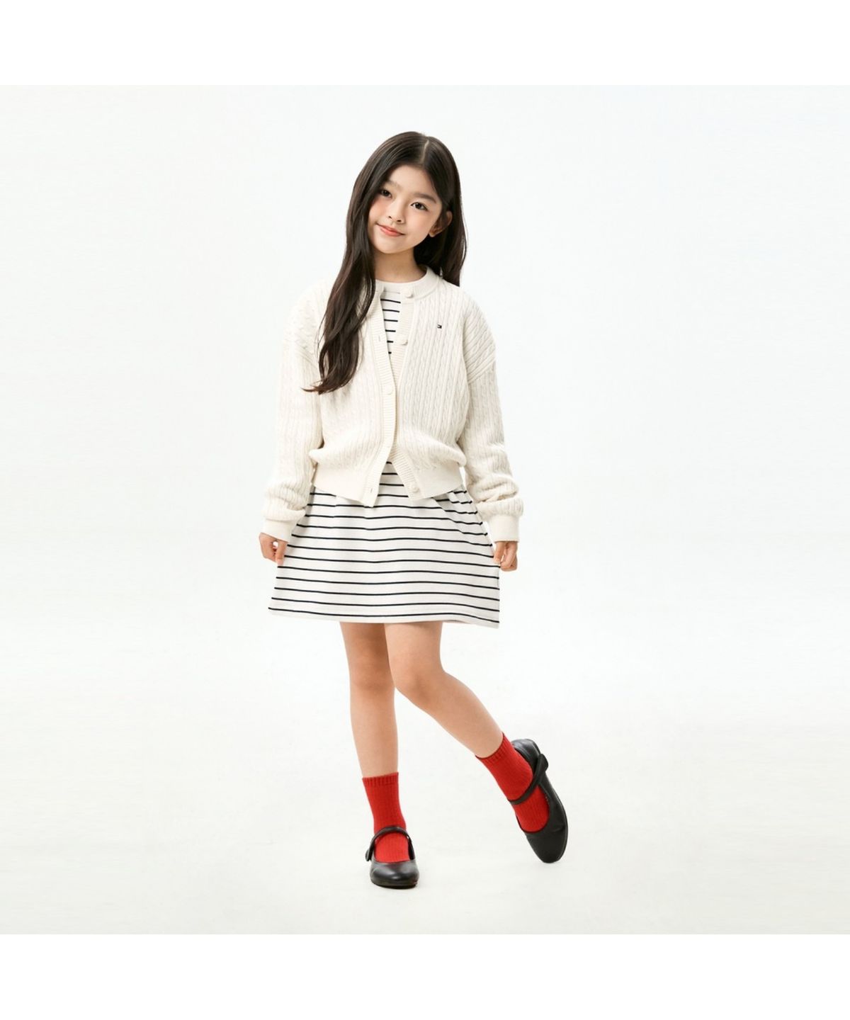 타미힐피거 키즈(TOMMY HILFIGER KIDS) 클래식 케이블 가디건
