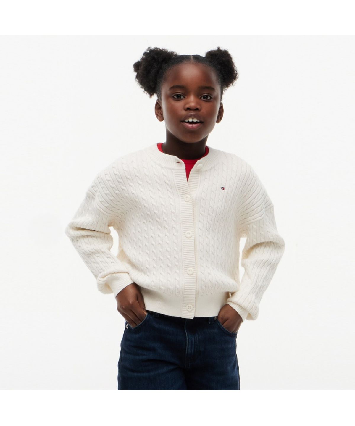 타미힐피거 키즈(TOMMY HILFIGER KIDS) 클래식 케이블 가디건