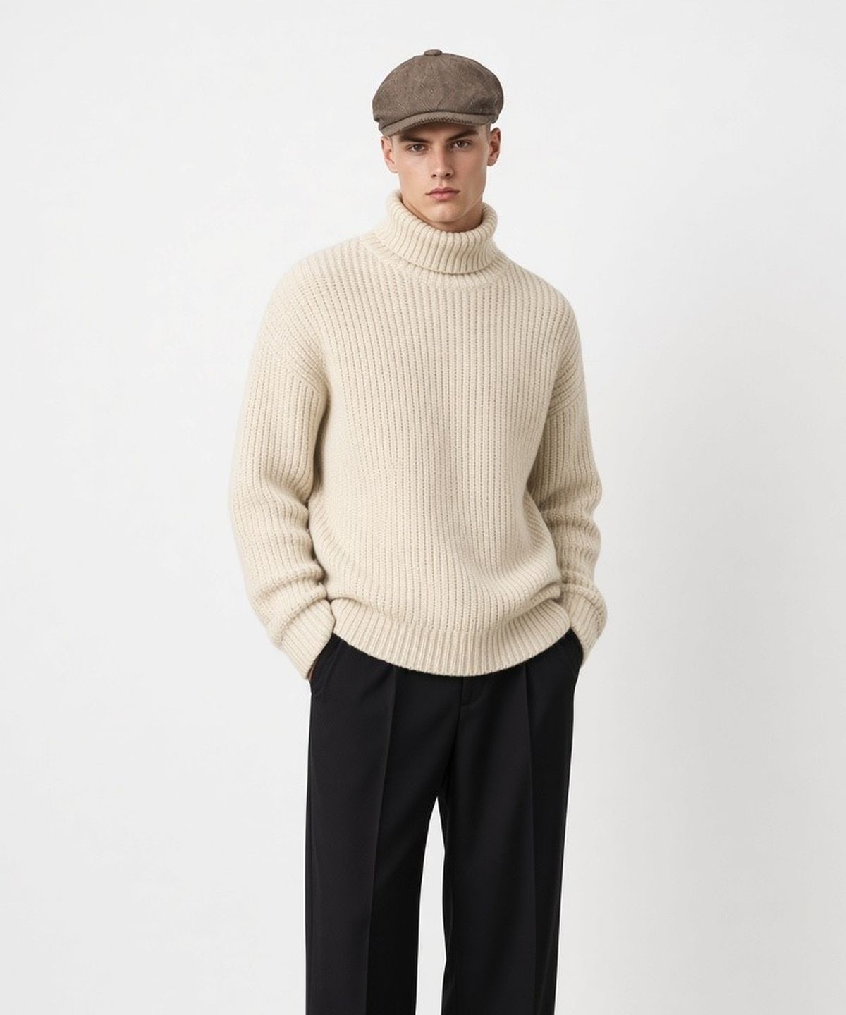 유니버셜 케미스트리(UNIVERSAL CHEMISTRY) Herringbone Logo Brown Banding Huntingcap 헌팅캡