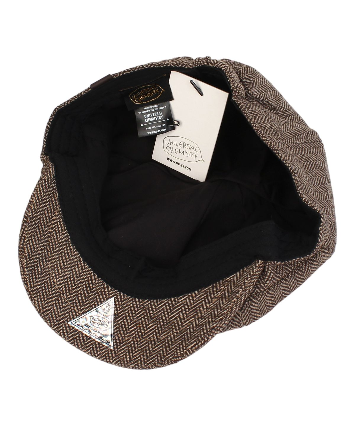 유니버셜 케미스트리(UNIVERSAL CHEMISTRY) Herringbone Logo Brown Banding Huntingcap 헌팅캡