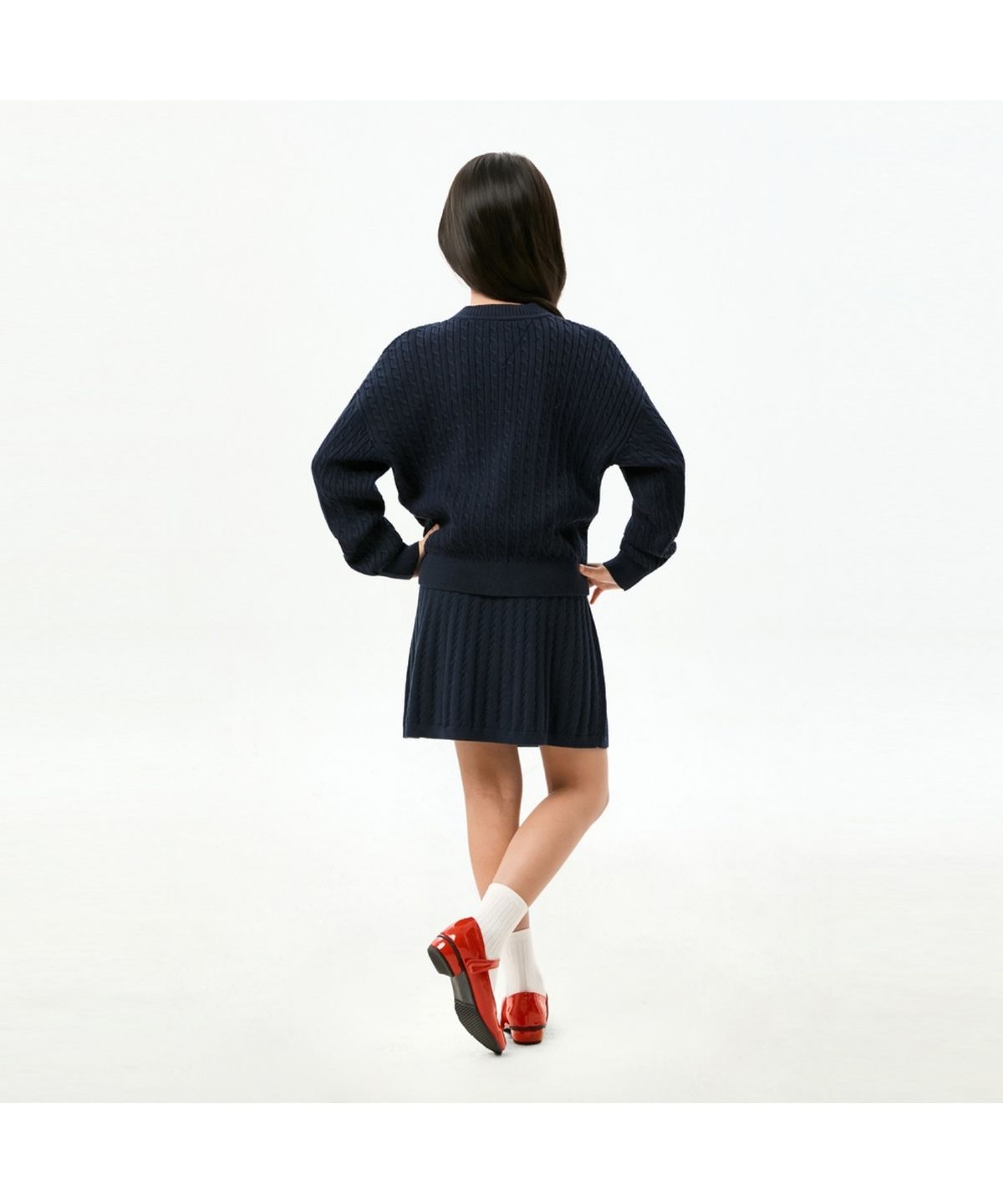 타미힐피거 키즈(TOMMY HILFIGER KIDS) 케이블 스트라이프 가디건