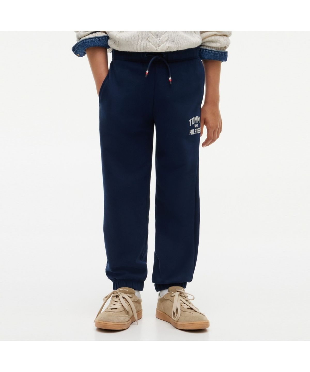 타미힐피거 키즈(TOMMY HILFIGER KIDS) 플록 로고 테리 스웨트팬츠